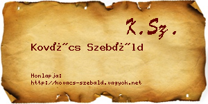 Kovács Szebáld névjegykártya